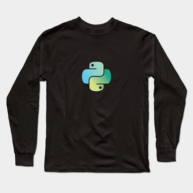 Python Logo T-Shirt - Green Tree Python [SKY EDITION] Long Sleeve T-Shirt by nerd_crafter